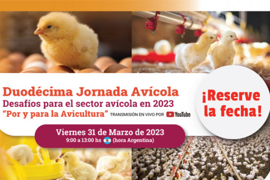 La Duodécima Jornada Avícola presentará los “Desafíos para el sector avícola en 2023”